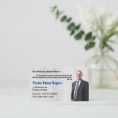 Pastor of Deacon Photo Church Visitekaartje (Staand voorkant)