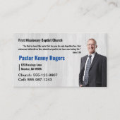 Pastor of Deacon Photo Church Visitekaartje (Voorkant)