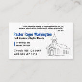Pastor of Deacon Photo Church Visitekaartje (Voorkant)