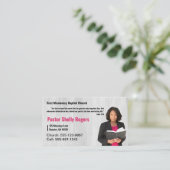 Pastor of Deacon Photo Church Visitekaartje (Staand voorkant)