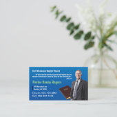 Pastor of Deacon Photo Church Visitekaartje (Staand voorkant)
