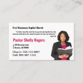 Pastor of Deacon Photo Church Visitekaartje (Voorkant)