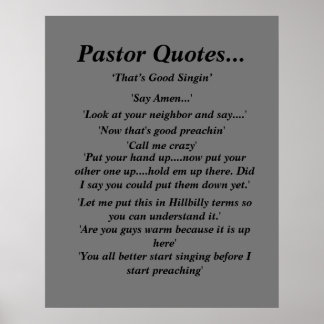 Pastor-offertes Poster