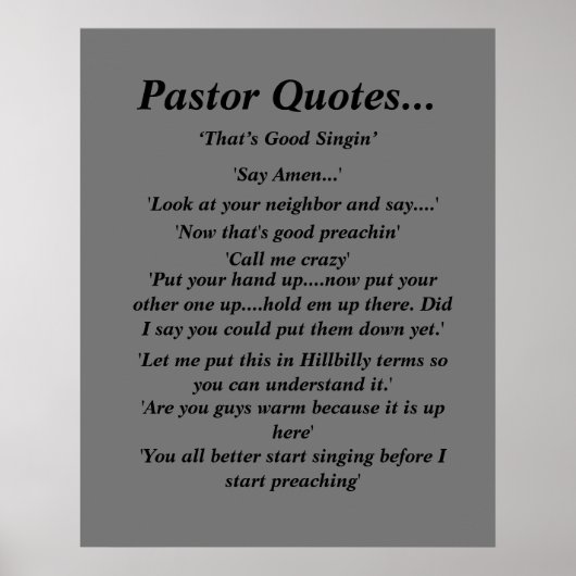 Pastor-offertes Poster (Voorkant)