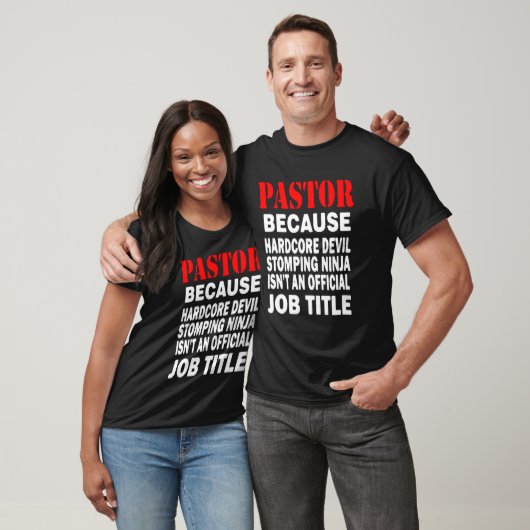 Pastor - Omdat Devil Stomping Ninja Job Title T-shirt (Unisex)