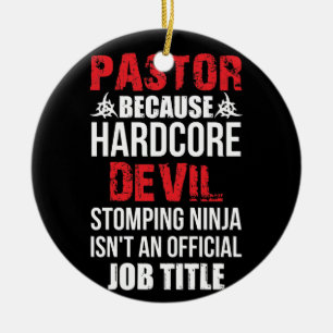 Pastor omdat Hardcore duivel stomping Ninja Keramisch Ornament