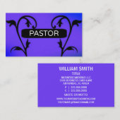 Pastor Paarse Teken Visitekaartje (Voorkant / Achterkant)