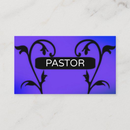Pastor Paarse Teken Visitekaartje (Voorkant)