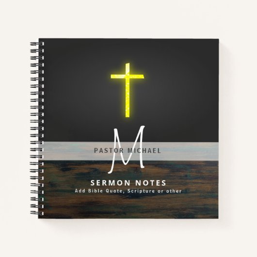 PASTOR Priest Minister Deacon Monogram Journal Notitieboek (Voorkant)