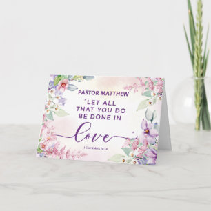 Pastor Religious Valentijnsdag Love Scripture Kaart