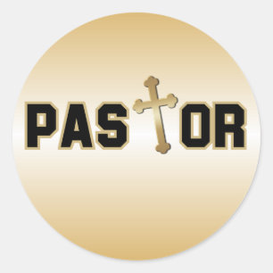pastor ronde sticker