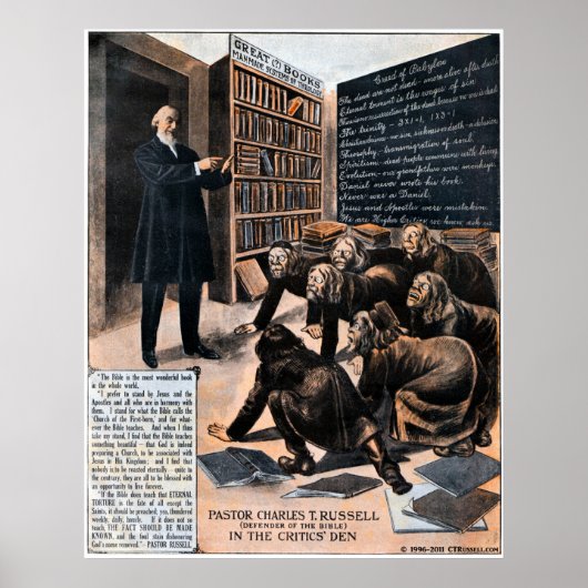 Pastor Russell in Den Haag van de Criticus Poster (Voorkant)