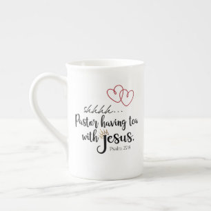 PASTOR TEA MET JESUS Funny Cute Christelijk Quote Porselein Kop