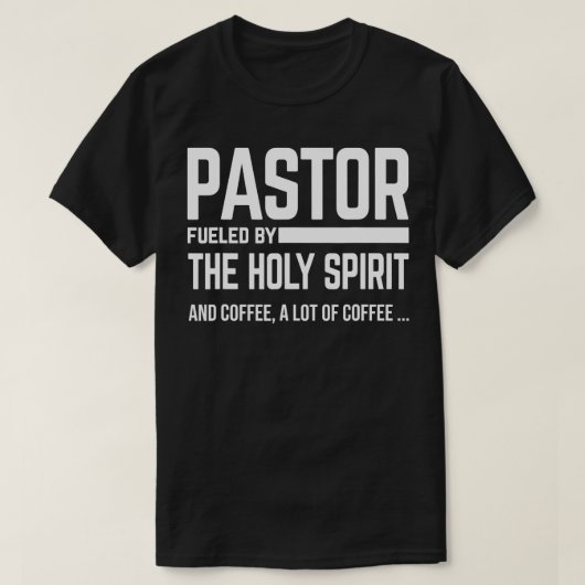 Pastor van de Heilige Geest en de Koffiekerk Pas T-shirt (Design voorkant)