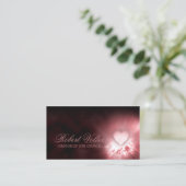 Pastor van het levende kerkhart op de zandkaart visitekaartje (Staand voorkant)