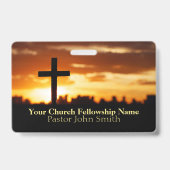 Pastor van Sunset Cross2 Kerk  Badge (Voorzijde)
