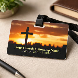 Pastor van Sunset Cross2 Kerk Badge