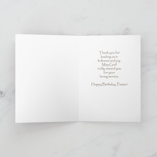 Pastor Verjaardag, Herder Personeel & Vlaming Reli Kaart (Binnen)