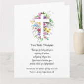 Pastor waardering bloemenbedankkaart bedankkaart (Voorkant)