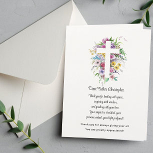 Pastor waardering dank u kaart