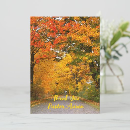 Pastor Waardering Herfst Scène Platte Kaart (Staand voorkant)