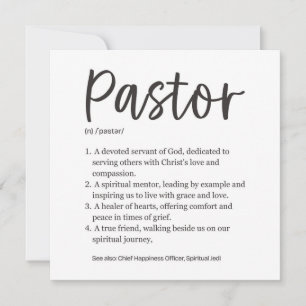 Pastor-waardering Kaart