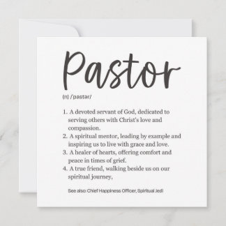 Pastor-waardering Kaart