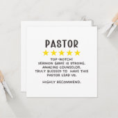 Pastor-waardering Kaart (Voorkant / Achterkant in situ)