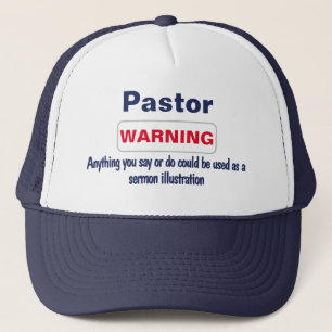 Pastor Waarschuwing Humoristische Honkbal Hoed Trucker Pet