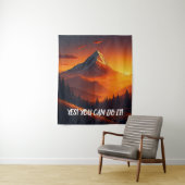 Pastoraal berglandschap bij zonsondergang wandkleed (In situ)