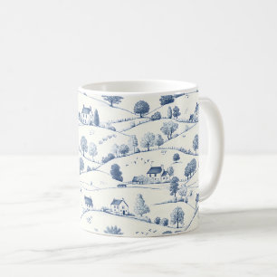 Pastoraal Blauwe Toile Landschap Klassiek Frans Koffiemok