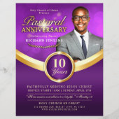 Pastoraal Jubileum Paarse & Gouden Kerk Evenement Flyer (Voorkant)