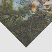 Pastoraal landschap door Francis Boucher Tissuepapier (Detail)