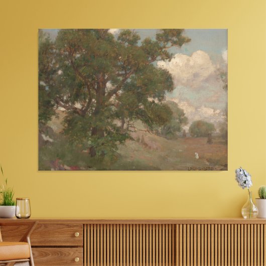 Pastoraal Landschap Louis Loeb(Amerikaans, 1866-19 Canvas Afdruk (Insitu (Woonkamer))