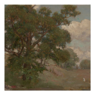 Pastoraal Landschap Louis Loeb(Amerikaans, 1866-19 Perfect Poster