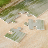 Pastoraal landschap met schapengrazing legpuzzel (Zijkant)