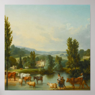Pastoraal Landschapsmuur Kunst Poster