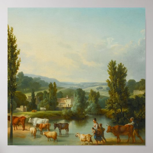 Pastoraal Landschapsmuur Kunst Poster (Voorkant)