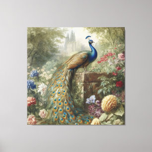 Pastoraal Pauw Manor Romantisch Landschapskunst Canvas Afdruk