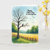 Pastoraal Vaderdag Boom Card Kaart (Gele Bloem)