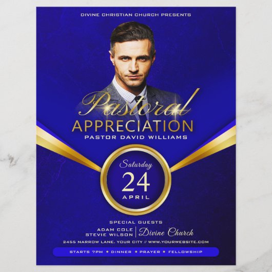 Pastoral Appreciation Day Mannen Church Flyer (Voorkant)
