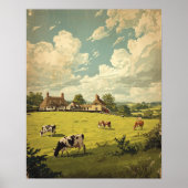 Pastoral Charm – Vintage English Countryside Art Poster (Voorkant)