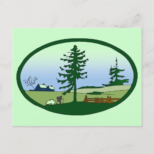 Pastoral Countryside Briefkaart (Voorkant)