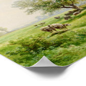 Pastoral Landscape Carl Weber Fine Art Waterverf Poster (Hoek)