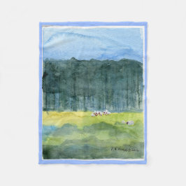 Pastoral Landscape Fleece Throw