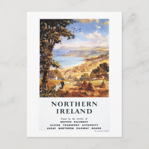 Pastoral Scene Man en Dog British Railways Briefkaart