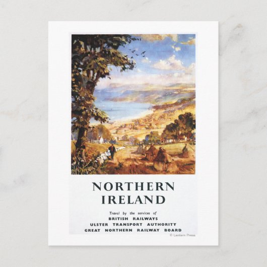 Pastoral Scene Man en Dog British Railways Briefkaart (Voorkant)