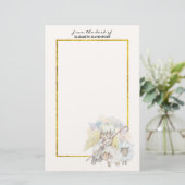 Pastoral Shepherd Angel met lammeren Briefpapier (Staand voorkant)