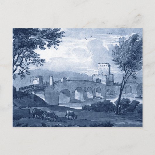Pastoral Toile - Bridge Briefkaart (Voorkant)