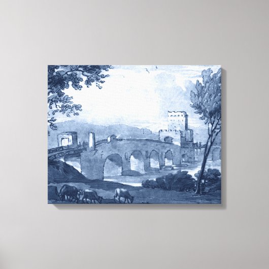 Pastoral Toile - Bridge Canvas Afdruk (Voorkant)